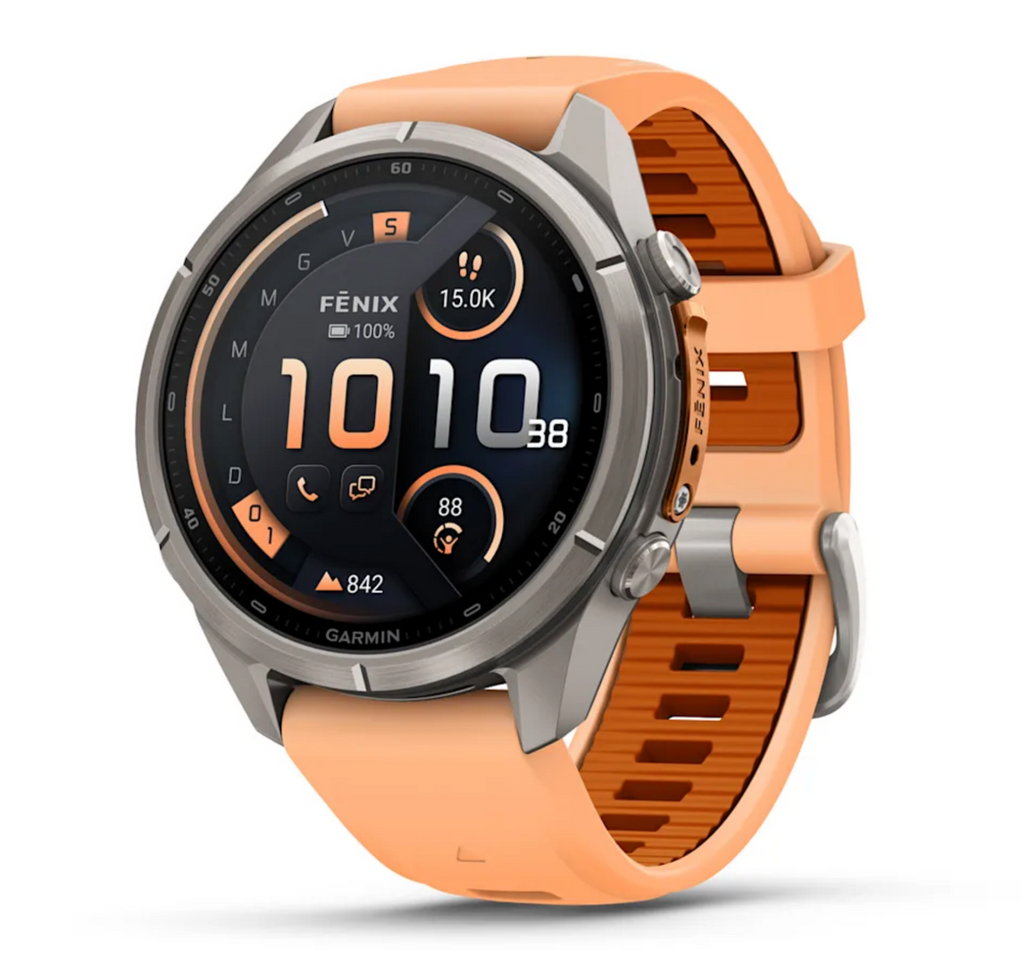 Garmin fēnix 9 Pro iR 43mm sportwatch Titanium con cinturino Shale/Autumn - vista 1