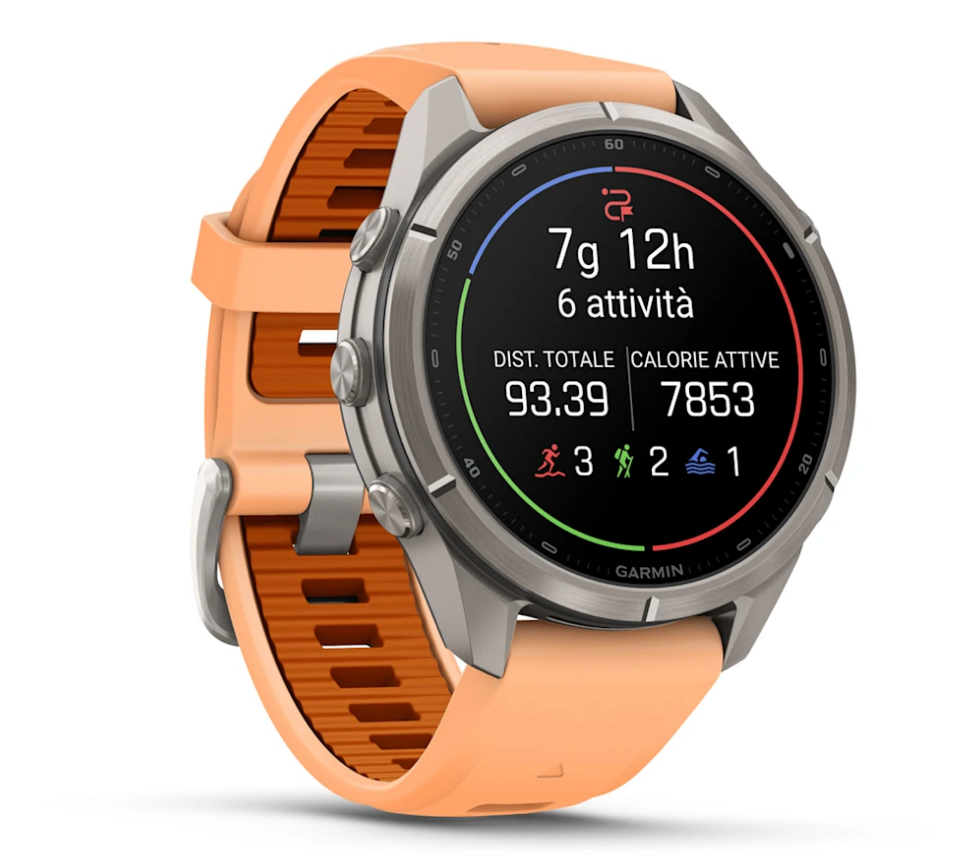 Garmin fēnix 9 Pro iR 43mm sportwatch Titanium con cinturino Shale/Autumn - vista 3