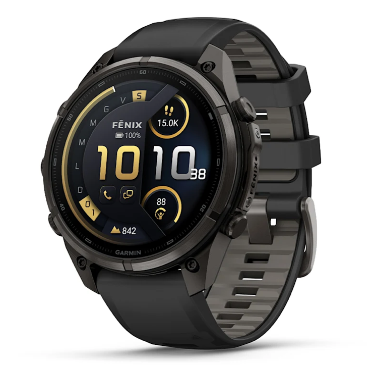 Garmin fēnix 9 Pro iR 47mm sportwatch Carbon Gray DLC Titanium con cinturino Black/Pebble Gray - vista 1