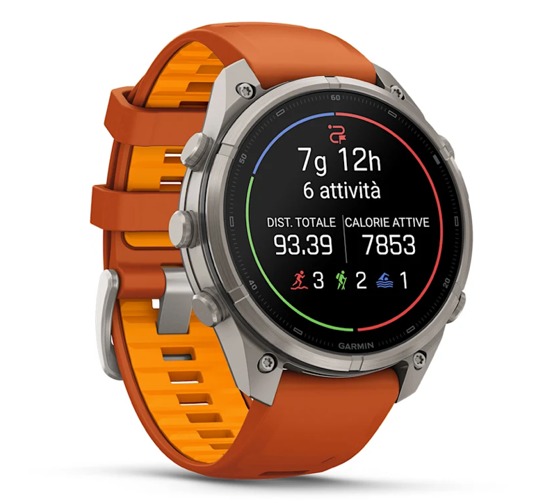 Garmin fēnix 9 Pro iR 47mm sportwatch Titanium con cinturino Autumn/Spark - vista 3