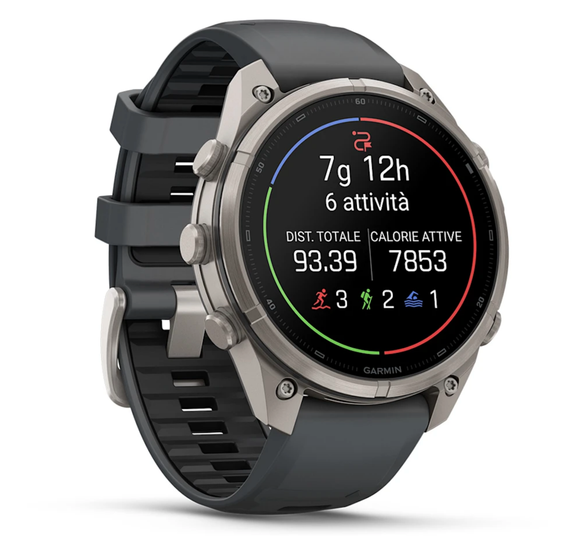 Garmin fēnix 9 Pro iR 47mm sportwatch Titanium con cinturino Graphite/Black - vista 3