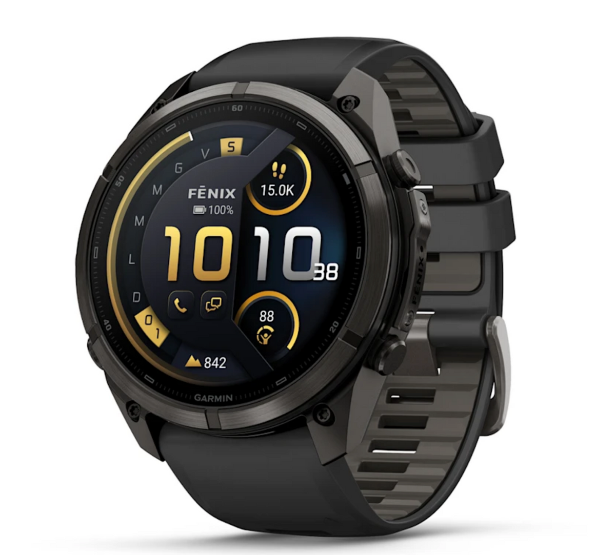 Garmin fēnix 9 Pro iR 51mm sportwatch Carbon Gray DLC Titanium con cinturino Black/Pebble Gray - vista 1