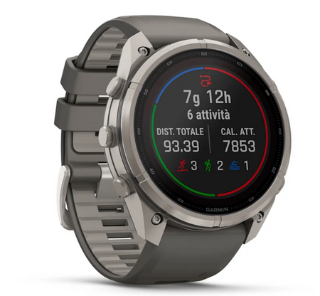 Garmin fēnix 9 Pro iR 51mm sportwatch Solar Titanium con cinturino Pebble Gray/Silver Gray - vista 3