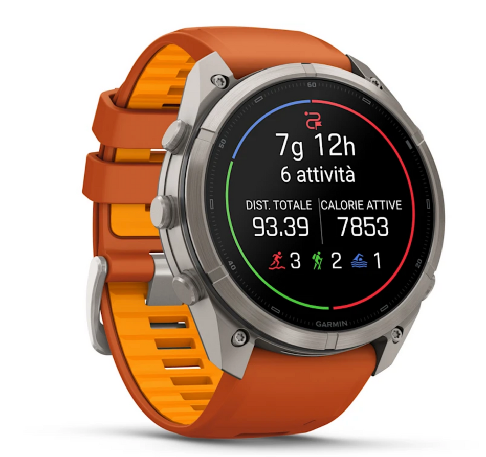 Garmin fēnix 9 Pro iR 51mm sportwatch Titanium con cinturino Autumn/Spark - vista 2