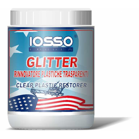 Iosso Glitter pasta lucidante professionale per superfici plastiche trasparenti vetroresina e vetro 250ml