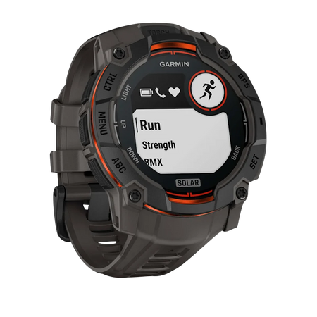 Garmin Instinct 3 50mm Solar vista laterale Black Charcoal