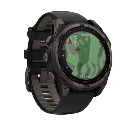 Garmin fenix 8 51mm Solar vista laterale Black
