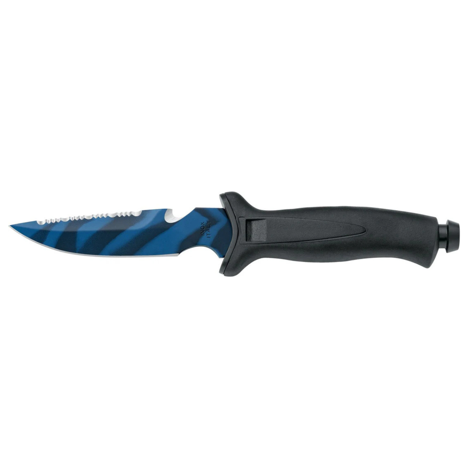 MAC Aquatys 3 Camu Blue Cuchillo de Buceo – Hoja PTFE Camuflaje Azul 12 cm