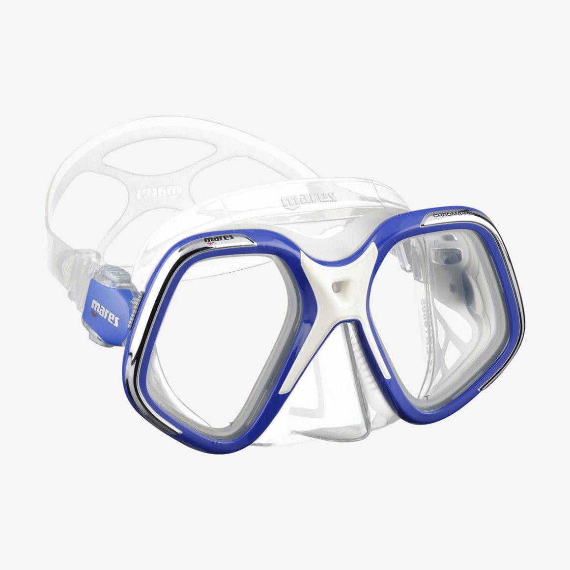mares swimming goggles Mares Chroma Up Blue White Clear – Premium Scuba Mask – Mareshop