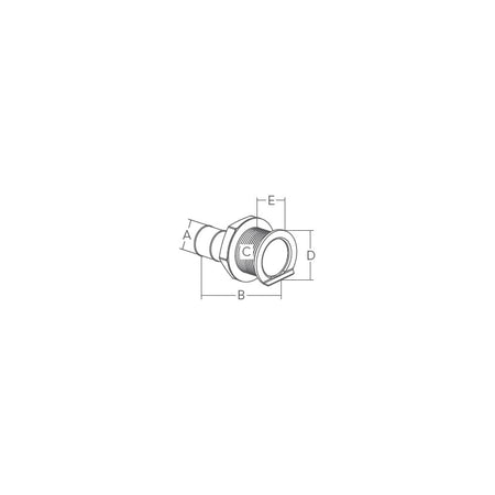 Marine Town Scarico per Pozzetto Dritto Nylon e Inox