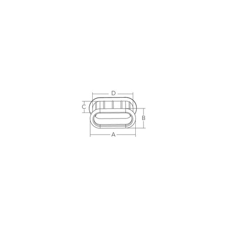 Marine Town Scarico Pozzetti Ovale Nylon e Inox
