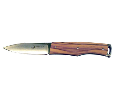 Coltello Maserin Starlight fisso, lama AUS-8, manico olivo.