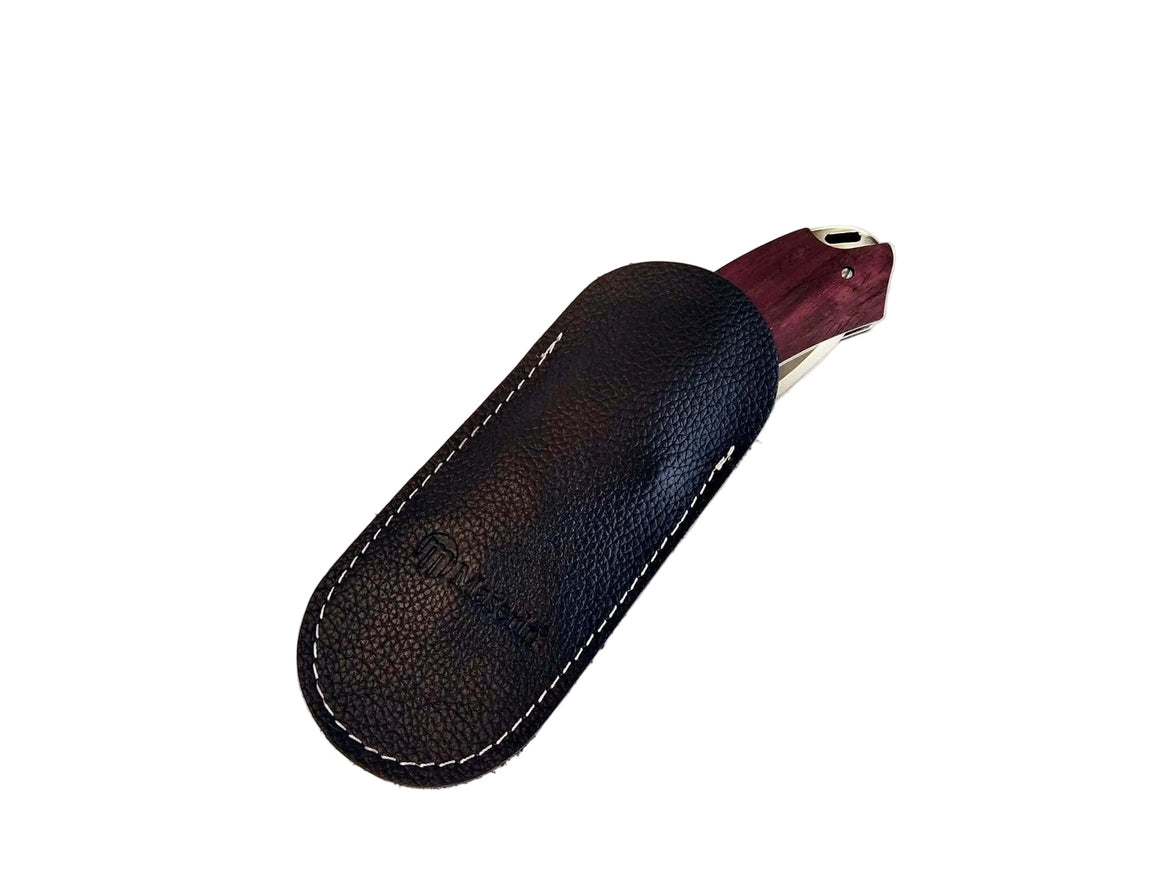 Maserin Birdland Cocobolo in custodia di pelle nera