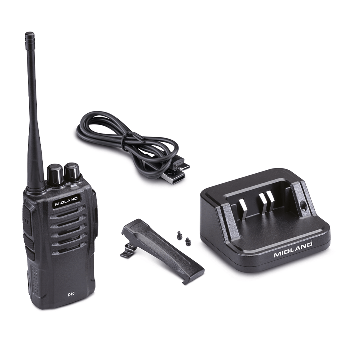 Midland D10 ricetrasmittente PMR446-DMR446 con accessori