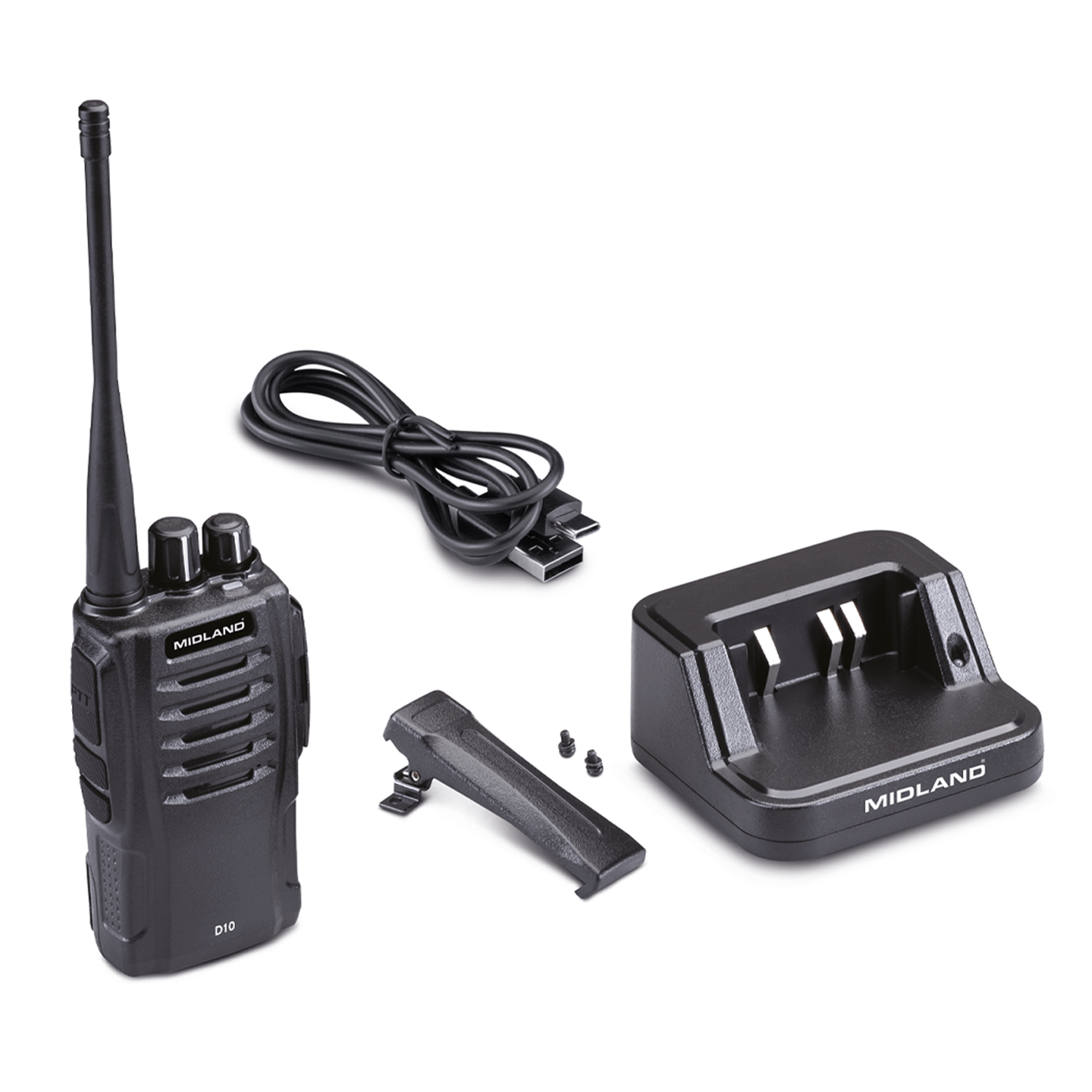 Midland D10 ricetrasmittente PMR446-DMR446 con accessori