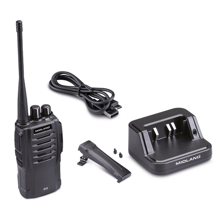 Midland D10 ricetrasmittente PMR446-DMR446 con accessori