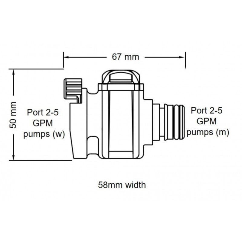 Flojet Hose Barb Mini Filter 1/2"