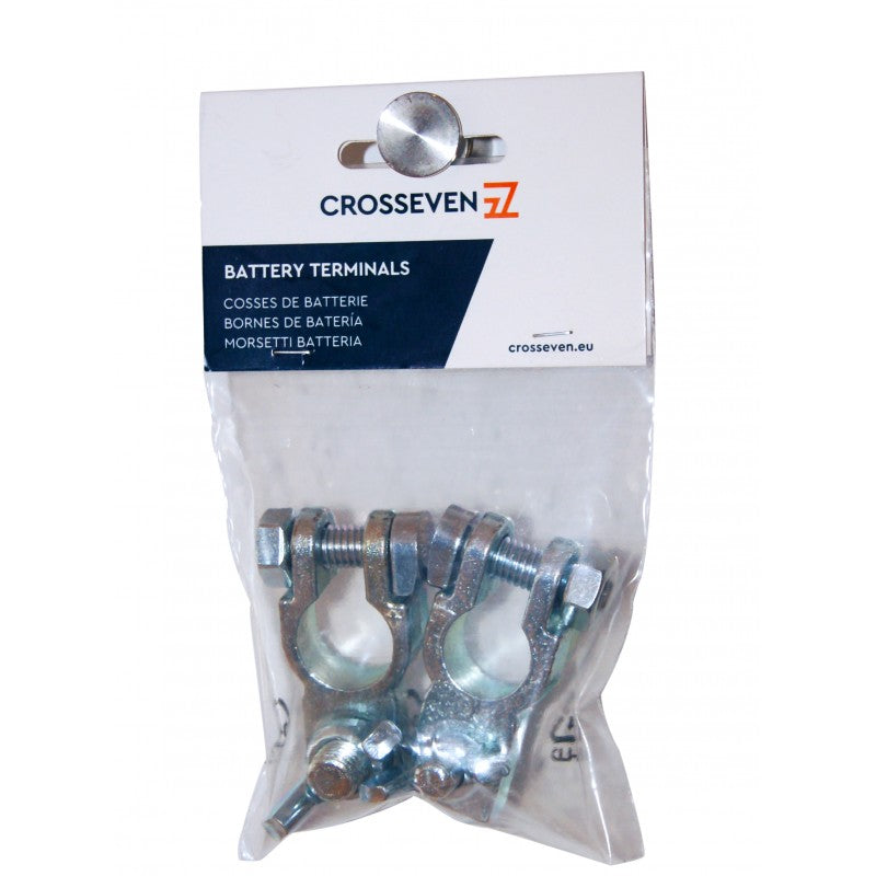 Crosseven Galvanized Brass Battery Terminal Clamp M10+/M8-