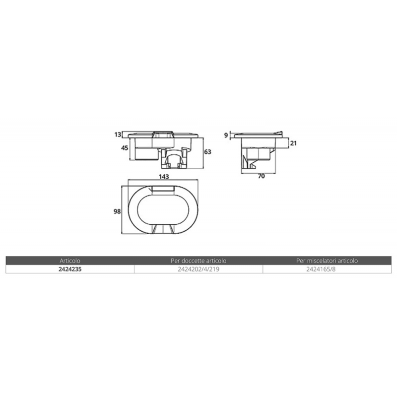 Shower Head Holder with Mixer