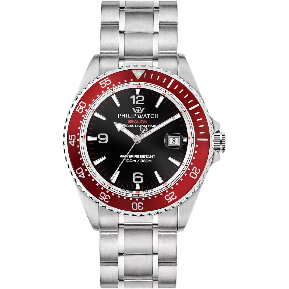 Philip Watch R8253209002 – Solo Tempo Swiss Made diver rojo