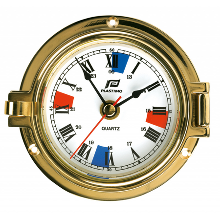Plastimo Orologio da Bordo 3" Ottone Lucido con Zona Silenzio Radio