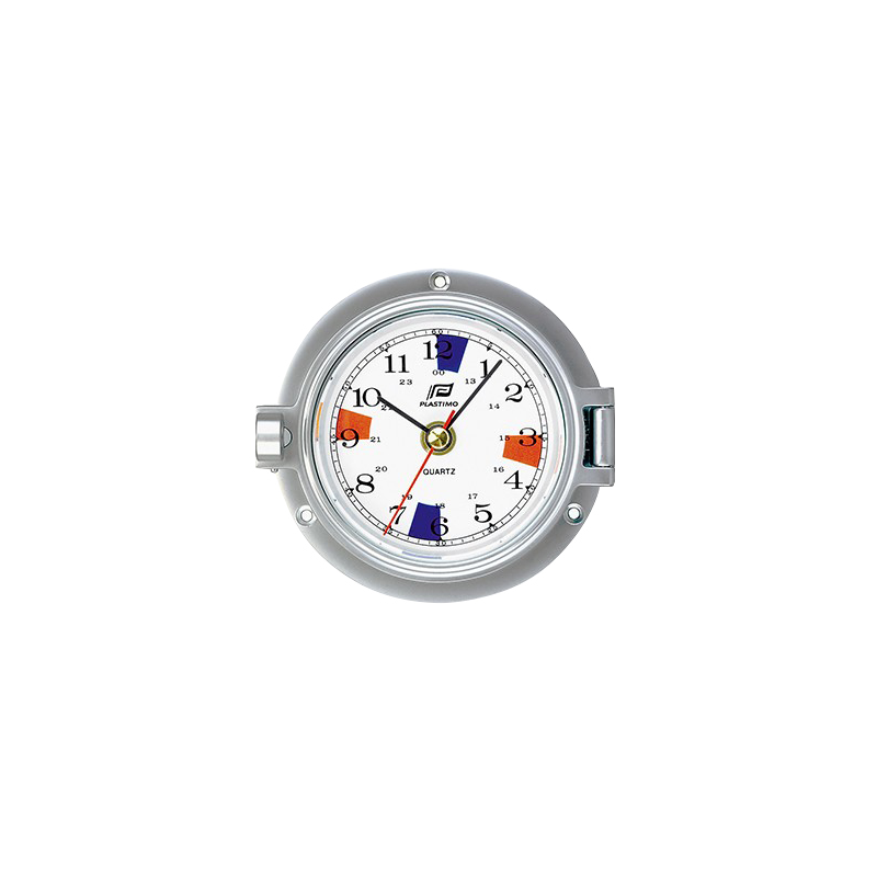 Plastimo Orologio da Bordo 4" Alluminio Cromato Opaco con Zona Silenzio Radio
