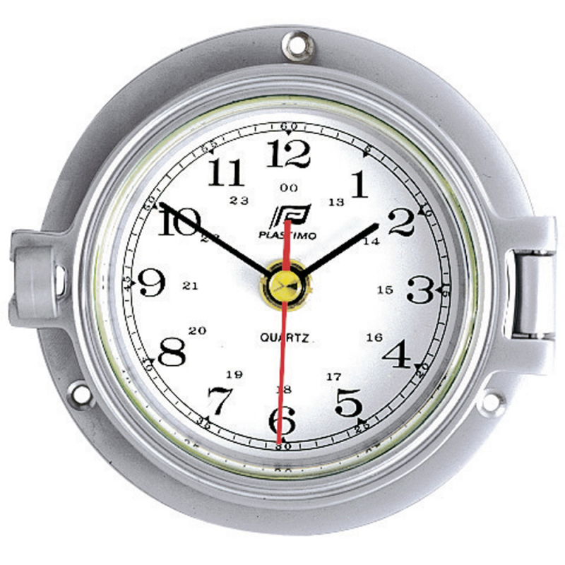 Plastimo Orologio da Bordo 4" Alluminio Cromato Opaco