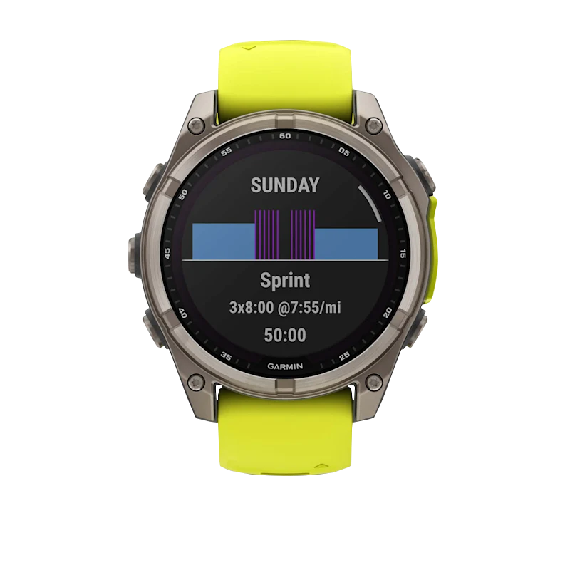 Garmin fenix 8 51mm Solar dettaglio cassa Amp Yellow