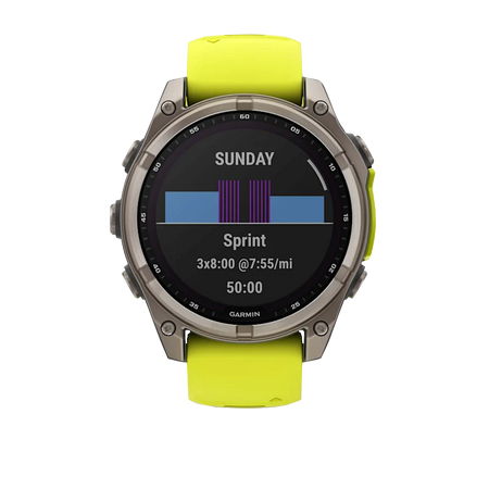 Garmin fenix 8 51mm Solar dettaglio cassa Amp Yellow