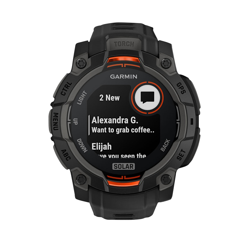 Garmin Instinct 3 45mm Solar dettaglio cassa Black