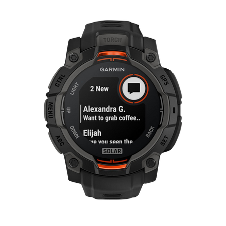 Garmin Instinct 3 45mm Solar dettaglio cassa Black