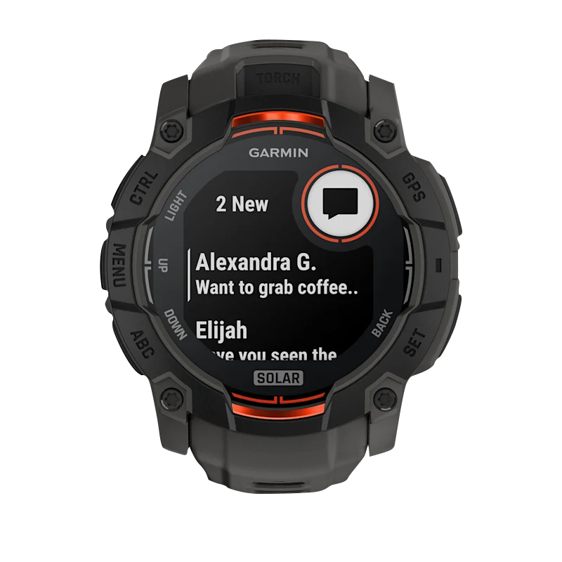 Garmin Instinct 3 50mm Solar dettaglio cassa Black Charcoal