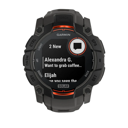 Garmin Instinct 3 50mm Solar dettaglio cassa Black Charcoal