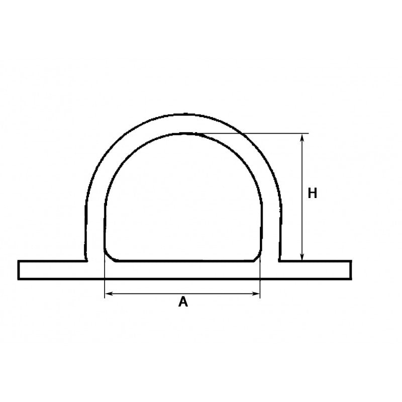Marine Town Stainless Steel Pad Eye with U-Bolt
