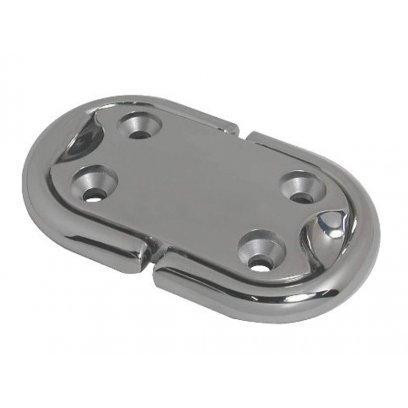 Marine Town Platine Ovale Inox AISI 316 avec Anneau