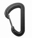 Divemarine Schwarzer Karabiner aus glasfaserverstärktem Nylon, Verschluss aus rostfreiem Stahl