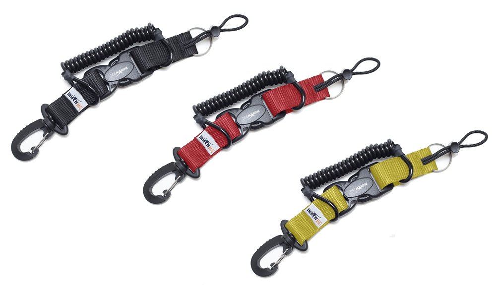 Divemarine Kevlar Wire Polyurethane Coil Lanyard