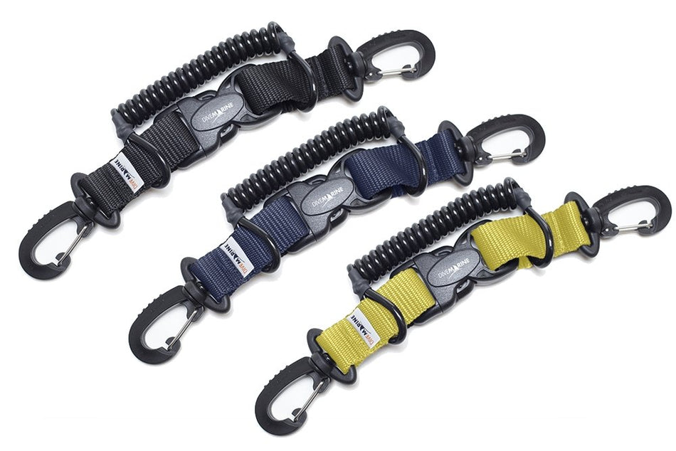 Divemarine Kevlar Wire Polyurethane Coil Lanyard
