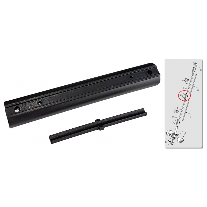 Plastimo Kit de Montaje de Carril para Enrollador 406T-608T-810T