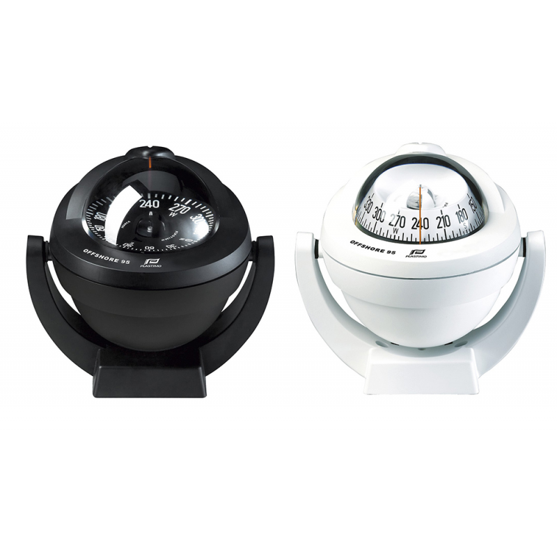 Plastimo Offshore 95 Bussola su Staffa Rosa Piatta Nera - 1