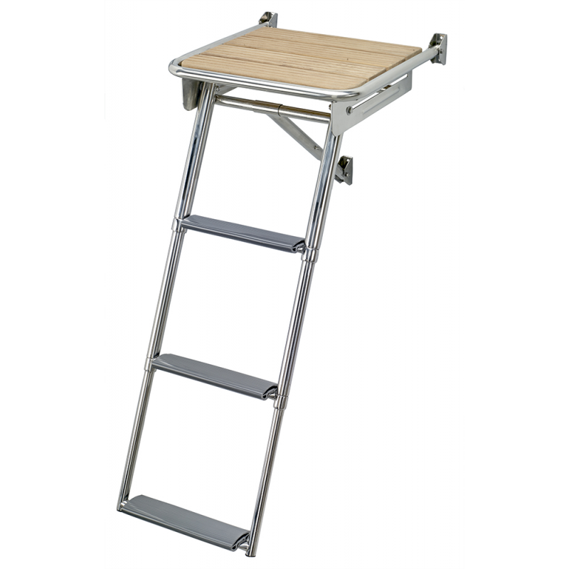 Plastimo Teak Aft Platform 42x42 cm with Ladder