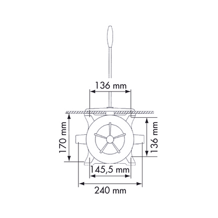 Plastimo Pompa di Sentina Manuale Autoadescante Semplice Effetto - vista laterale