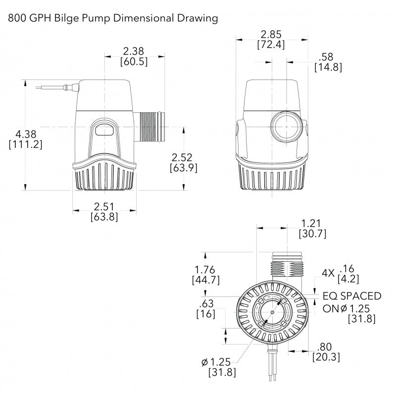 Rule 800 Pompe de cale 24v