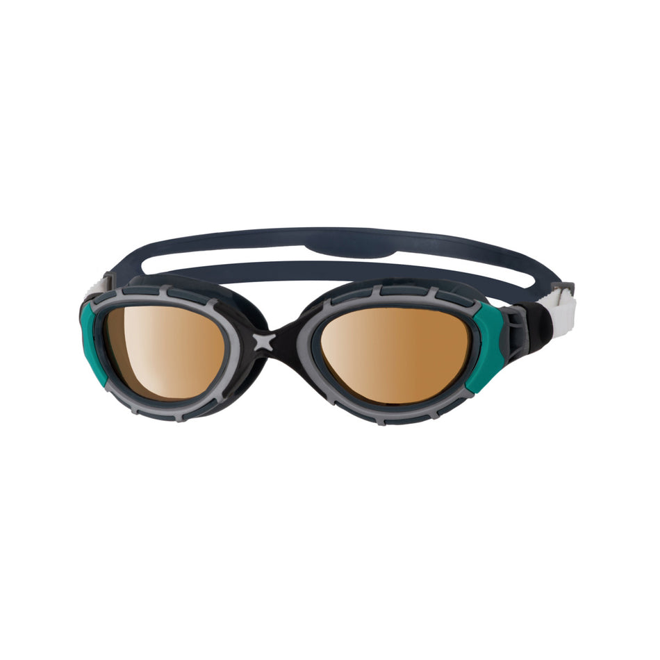 Zoggs Predator Flex Lunettes de Natation Polarisées Vert ultra noir / Cuivre polarisé