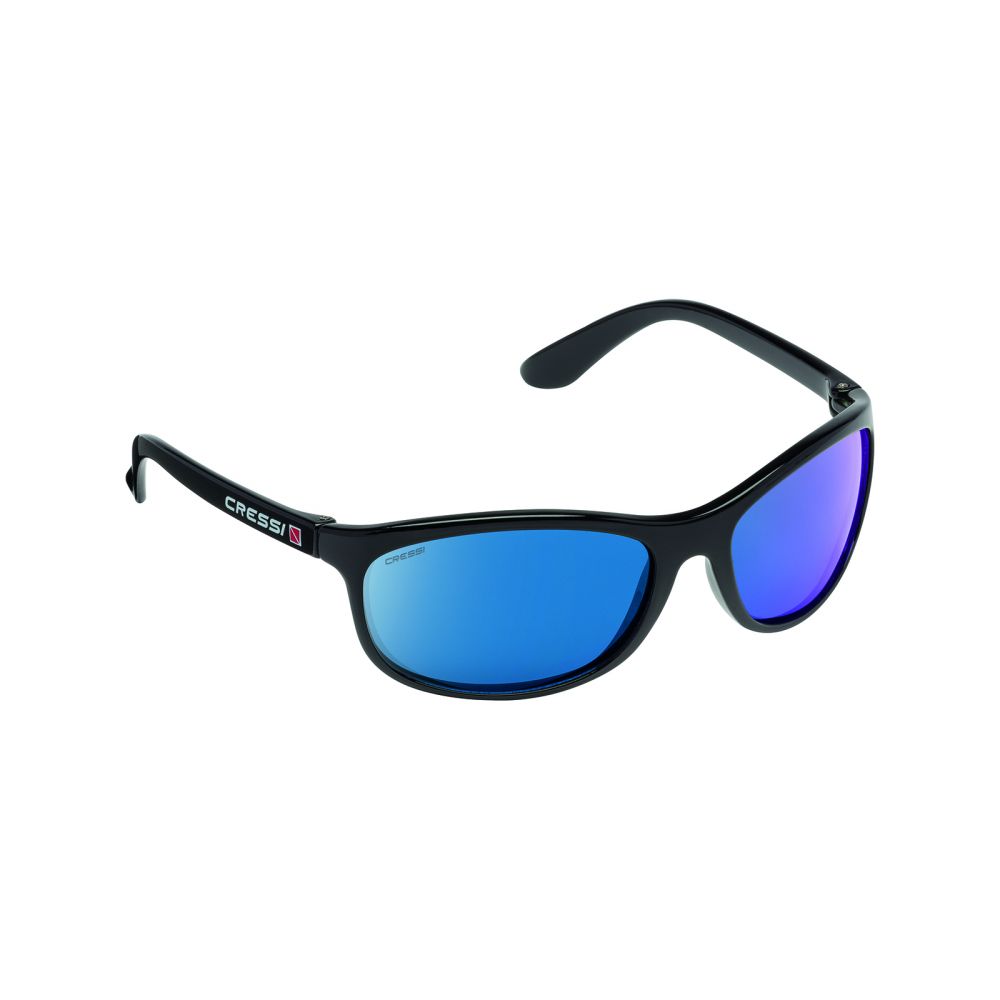 Cressi Rocker Floating Black - Mirrored Lens Blue