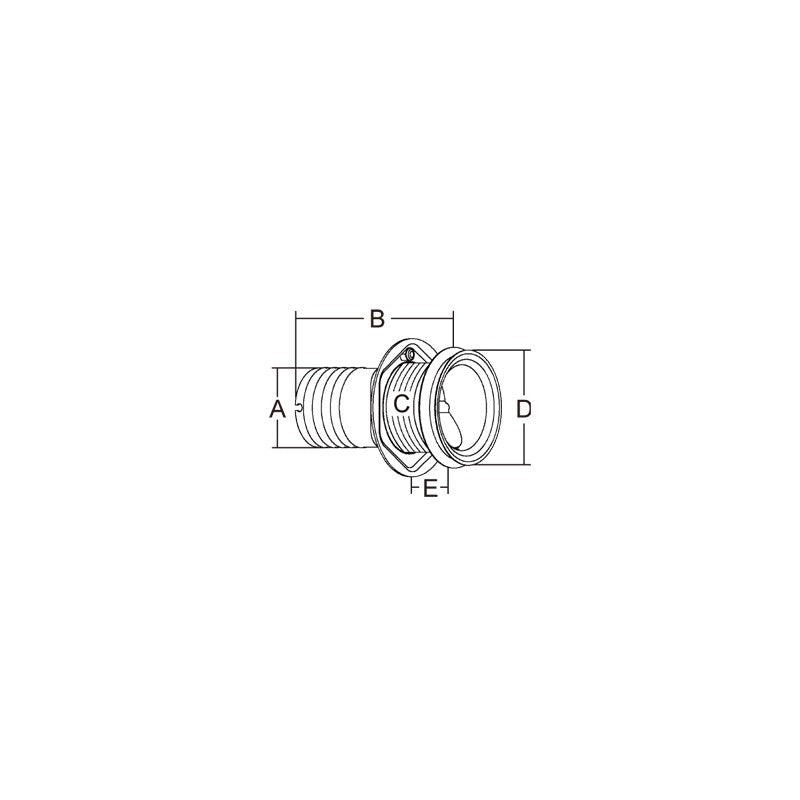 Scarico motore inox Marine Town Ø78