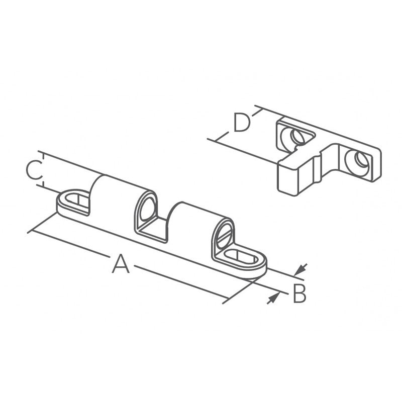 Marine Town Stainless Steel Double Ball Catch 60 mm