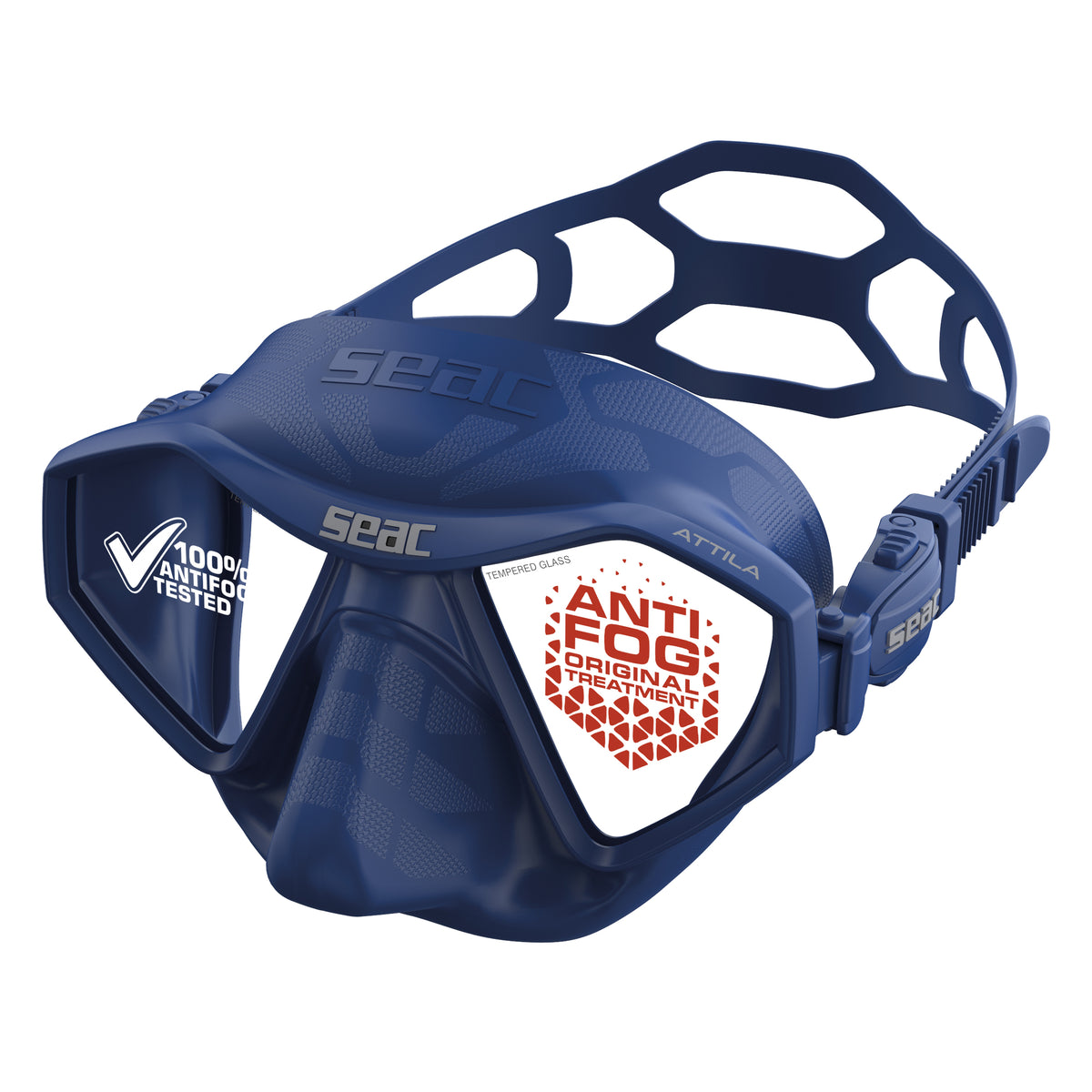 Seac Attila Antifog maschera apnea Blu