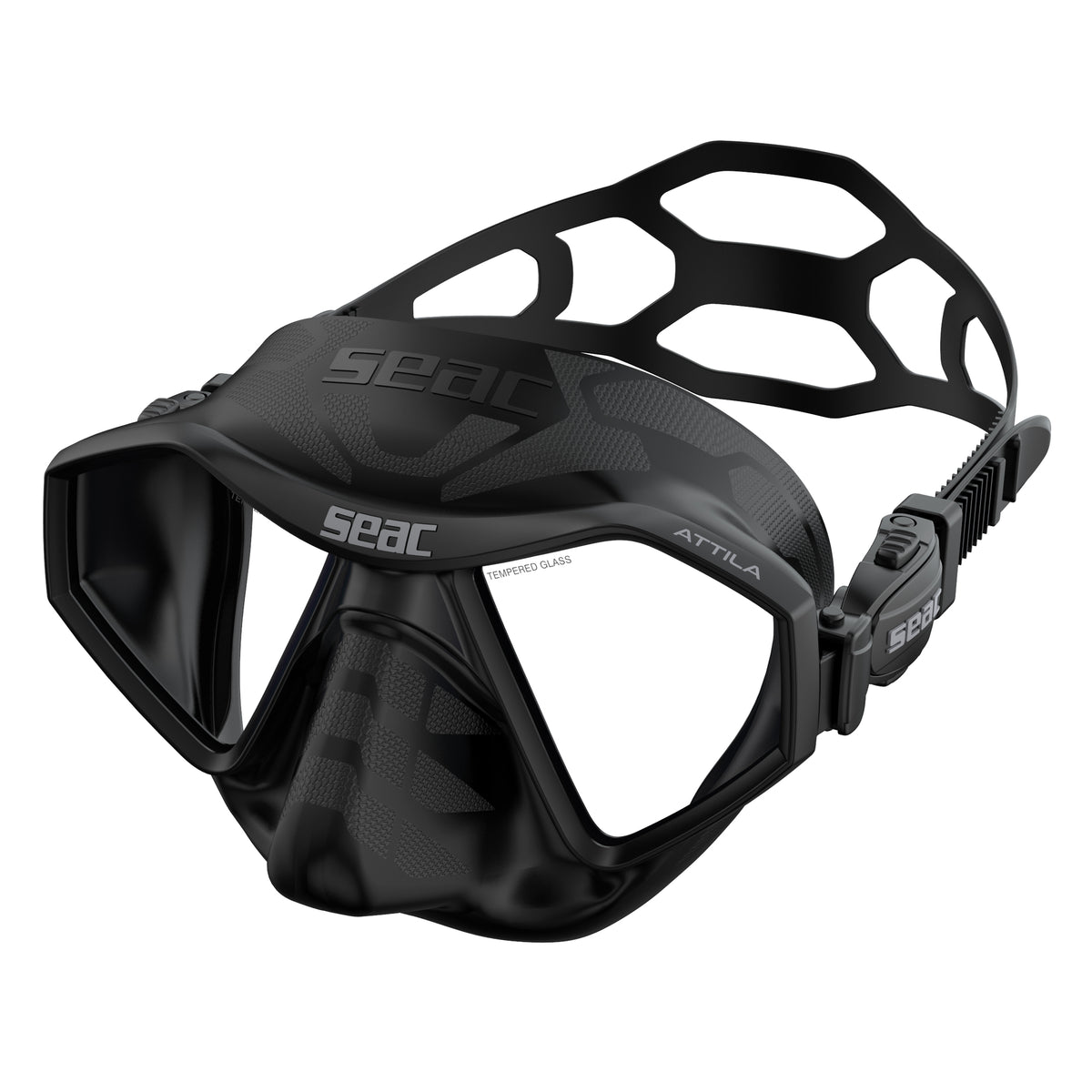 Seac Attila Antifog maschera apnea Nero