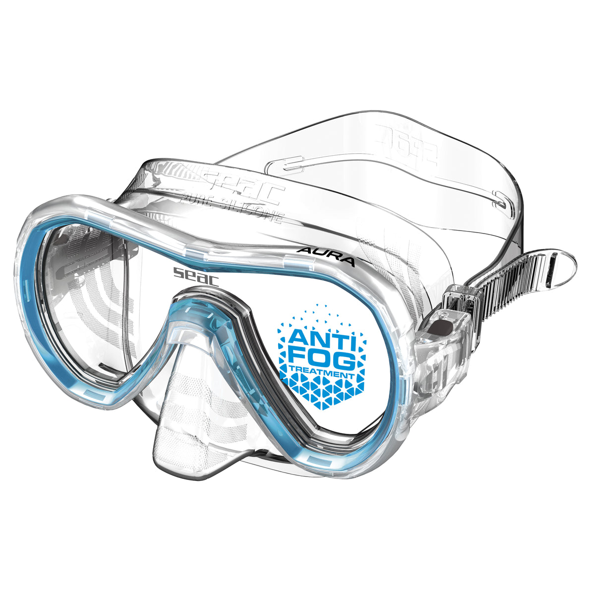 Seac Aura Antifog maschera snorkeling Acquamarina